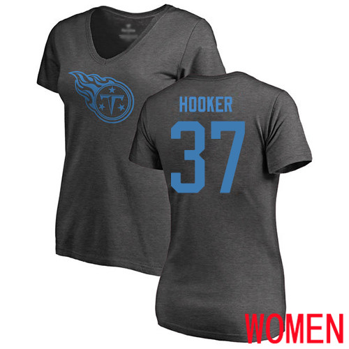 Tennessee Titans Ash Women Amani Hooker One Color NFL Football #37 T Shirt